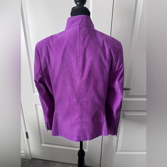 Women's Purple Double-Breasted Jacket - Picture 8 of 16